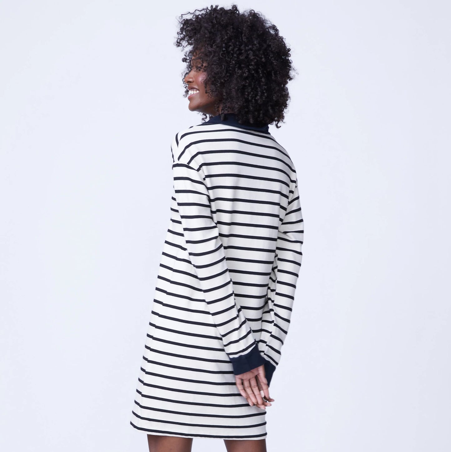 Stripe Relaxed Polo Dress