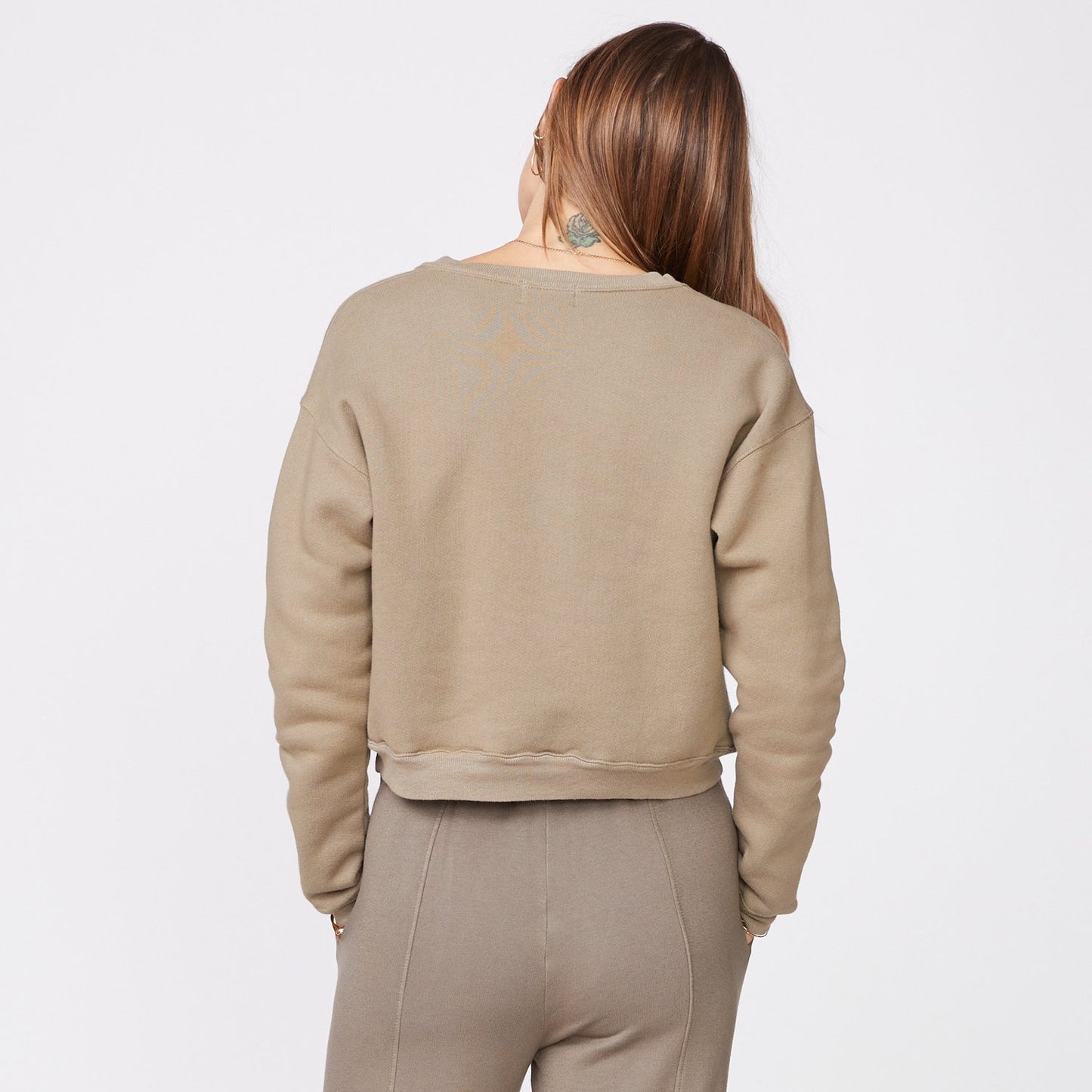 Half Zip Cropped Sweatshirt