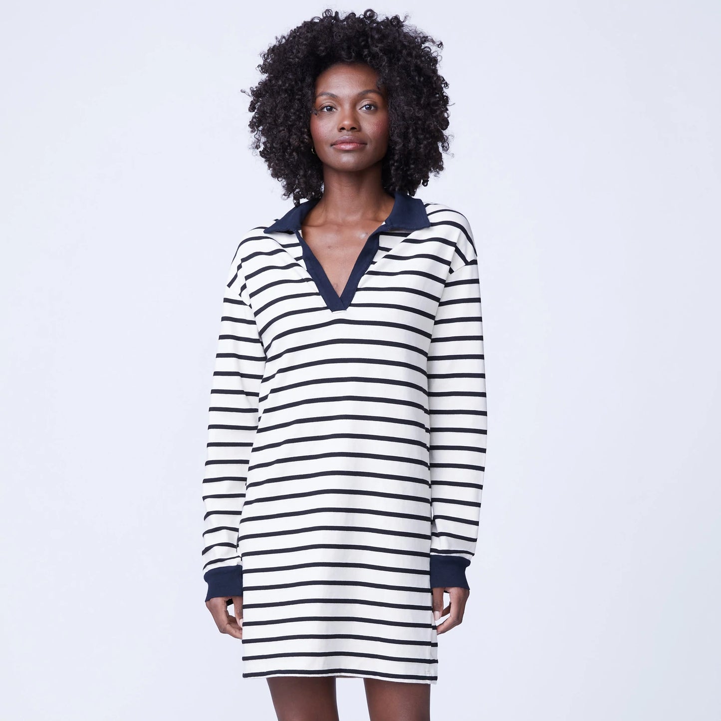 Stripe Relaxed Polo Dress